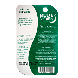 BALSAMO HIDRATANTE YERBABUENA BLUE MOON 4 GR 1 PIEZA