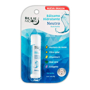 BALSAMO HIDRATANTE NATURAL BLUE MOON 4 GR 1 PIEZA