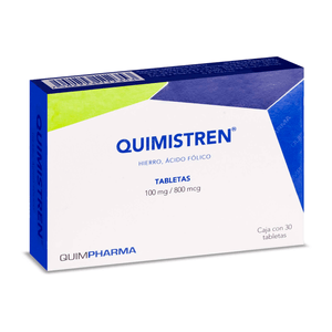 HIERRO POLIMALTOSADO / ACIDO FOLICO 100MG/800MCG 30 TABLETAS