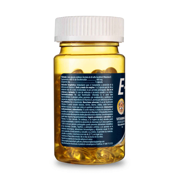 VITAMINA E 400 MG 90 CAPSULAS - Farmacias Similares® | Tienda online