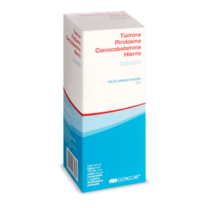 PIROFOSFATO FERRICO SOLUCION+1 COMPRIMIDO VITAMINA B1/B6/B12 115ML