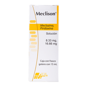 MECLIZINA / PIRIDOXINA SOLUCION 8.33/16.66 MG GOTAS 15 ML 1 PIEZA