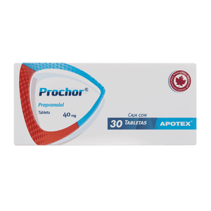 PROPRANOLOL 40 MG 30 TABLETAS