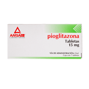 PIOGLITAZONA 15 MG 7 TABLETAS