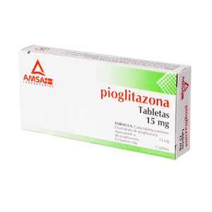 PIOGLITAZONA 15 MG 7 TABLETAS
