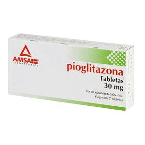 PIOGLITAZONA 30 MG 7 TABLETAS