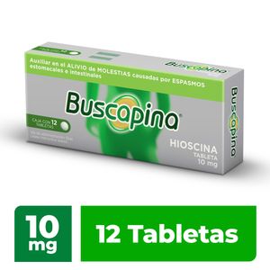BUTILHIOSCINA HIOSCINA 10 MG 12 TABLETAS BUSCAPINA