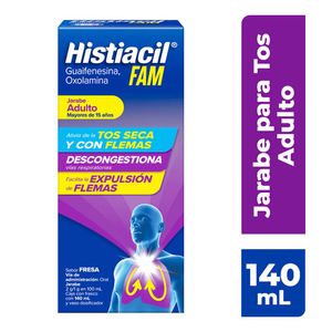 GUAIFENESINA/OXOLAMINA 2/1GR 140ML JARABE HISTIACIL