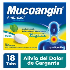 AMBROXOL 20 MG 18 PASTILLAS MUCOANGIN