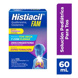 GUAIFENESINA / OXOLAMINA JARABE PEDIATRICO HISTIACIL 60 ML 1 SOLUCION
