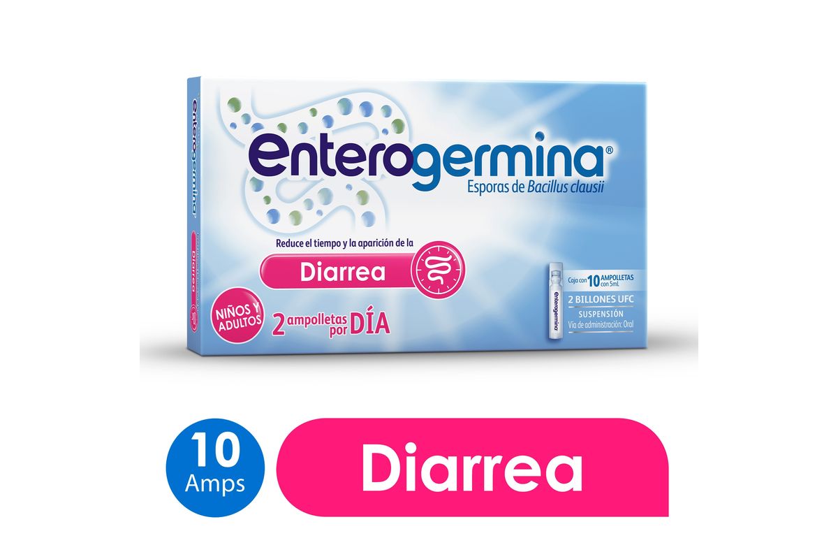 ENTEROGERMINA PROBIOTICO CON 2 BILLONES DE UFC 10 AMPOLLETAS DE 5 ML